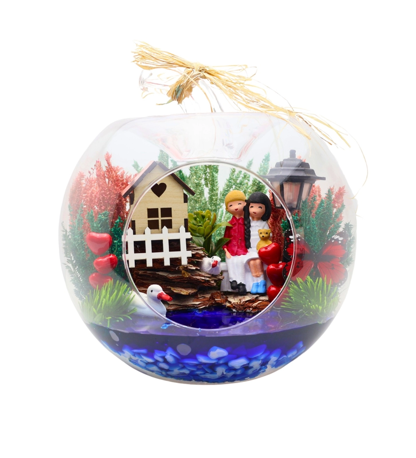 Çiftler İçin Özel Işıklı Orta Elma Teraryum