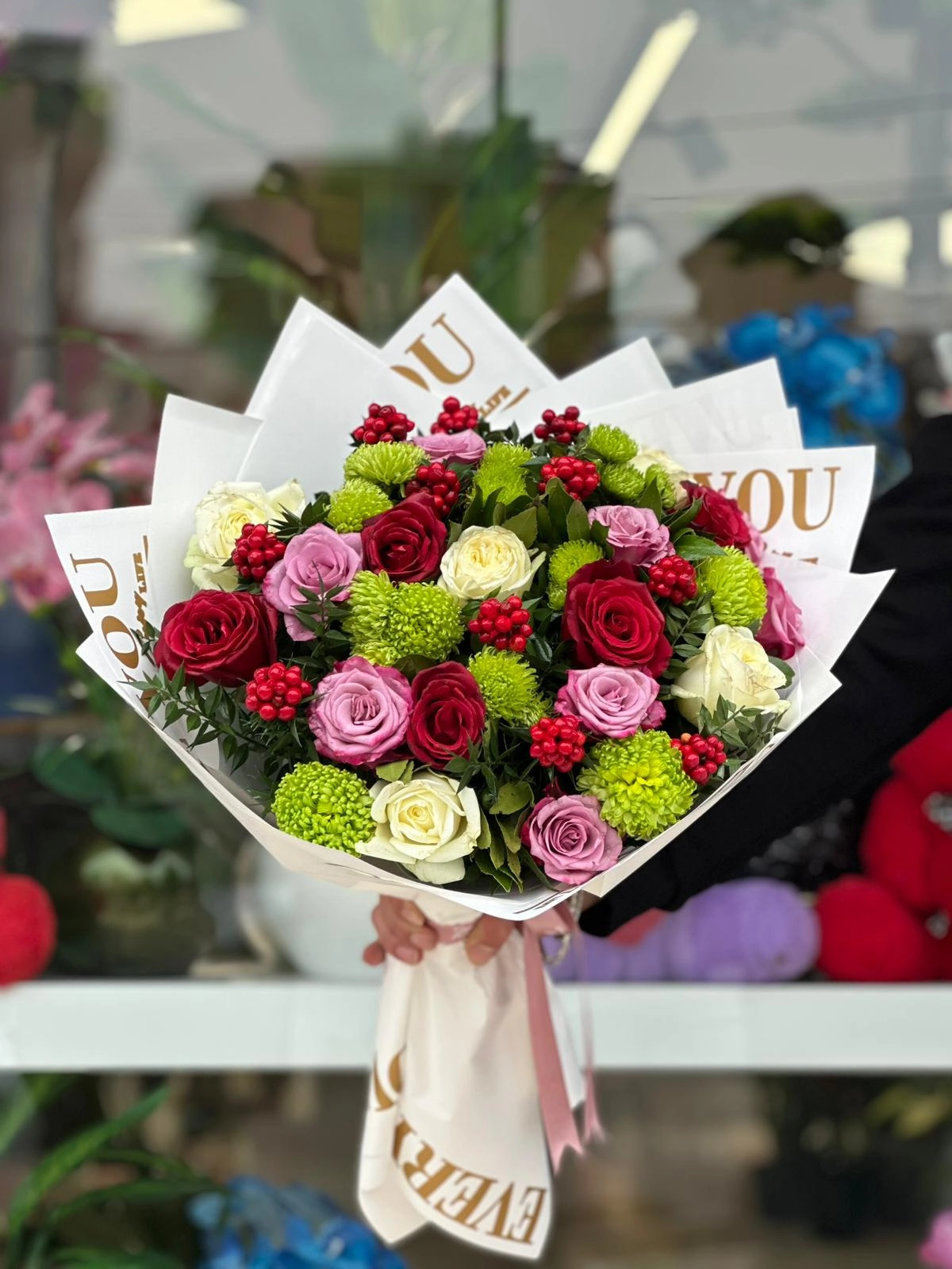 Karışık Güllü Kokina Buketi