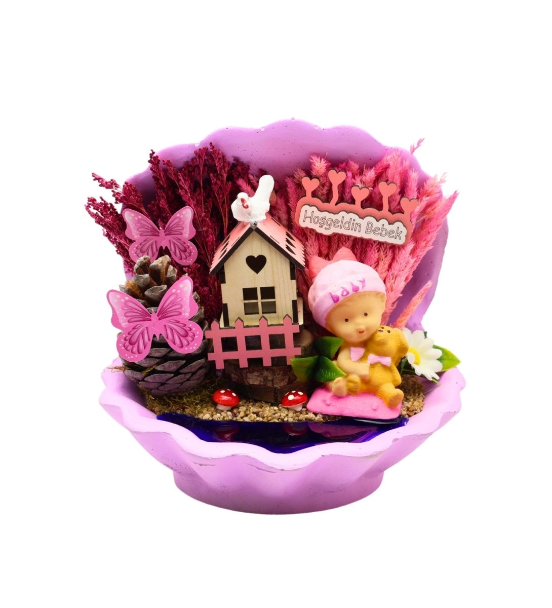 Yeni Doğan Kız Bebek İstiridye Teraryum