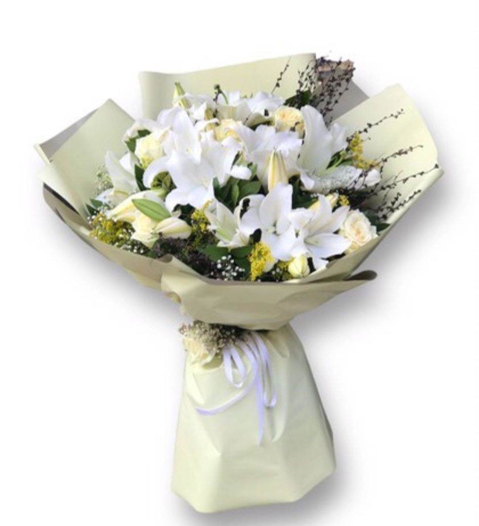 Beyaz Lilyum Buketi